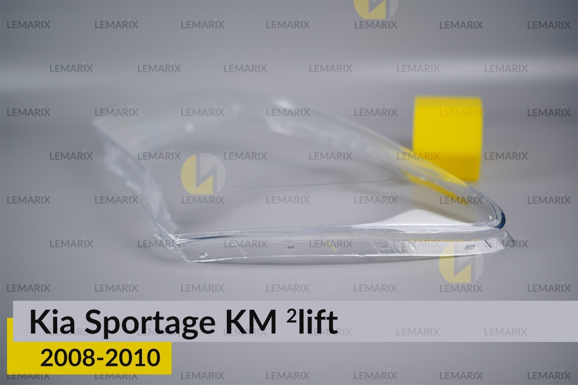 Скло фари KIA Sportage KM (2008-2010) 2 рест ліве
