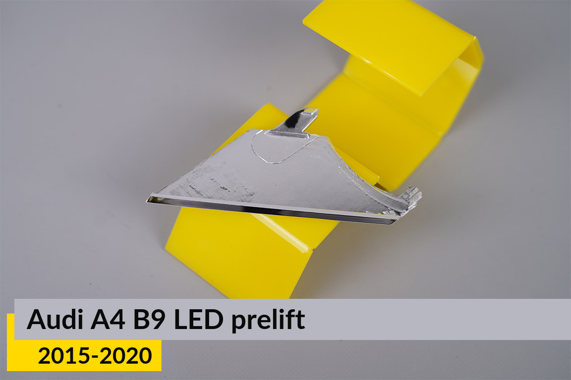 Хромована декоративна маска нижня Audi A4 B9 LED (2015-2020) дорест права