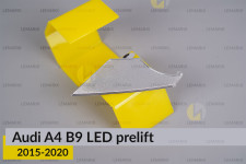 Хромована декоративна маска нижня Audi A4 B9 LED (2015-2020) дорест права