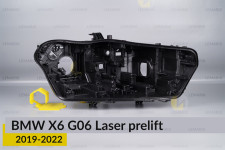 Корпус фари BMW X6 G06 Laser (2019-2023) дорест правий