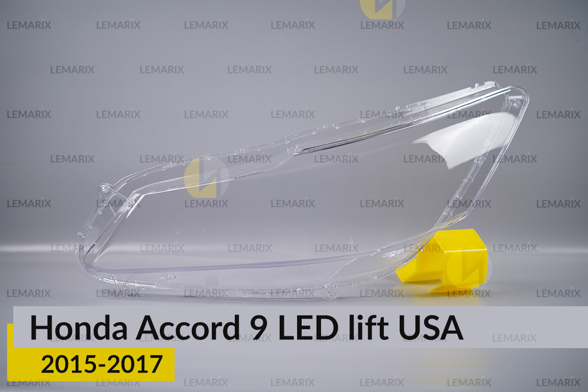 Скло фари Honda Accord 9 LED USA (2015-2017) рест ліве