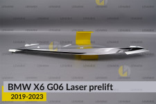 Хромована декоративна маска верхня BMW X6 G06 Laser (2019-2023) дорест ліва
