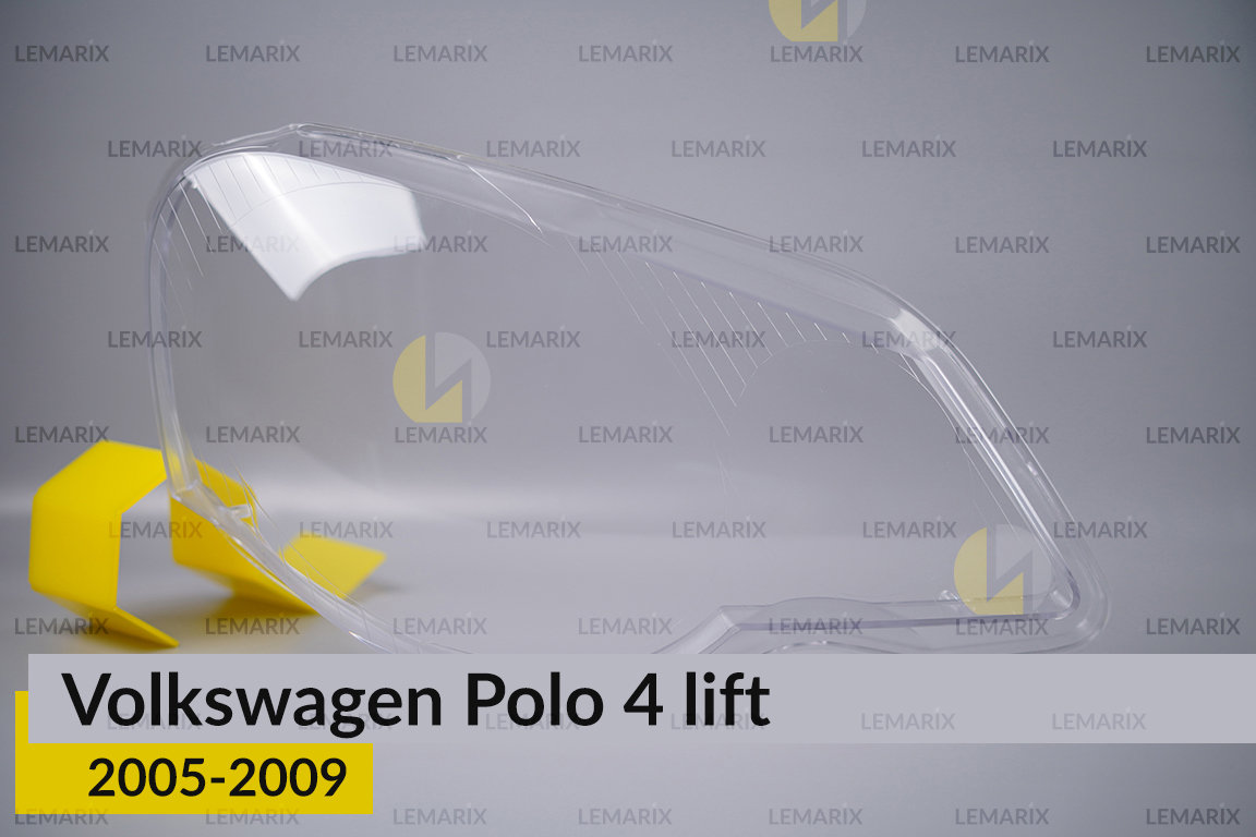 Скло фари VW Volkswagen Polo 4 (2005-2009) рест праве