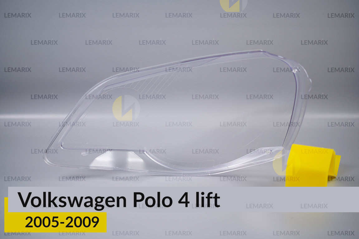 Скло фари VW Volkswagen Polo 4 (2005-2009) рест праве