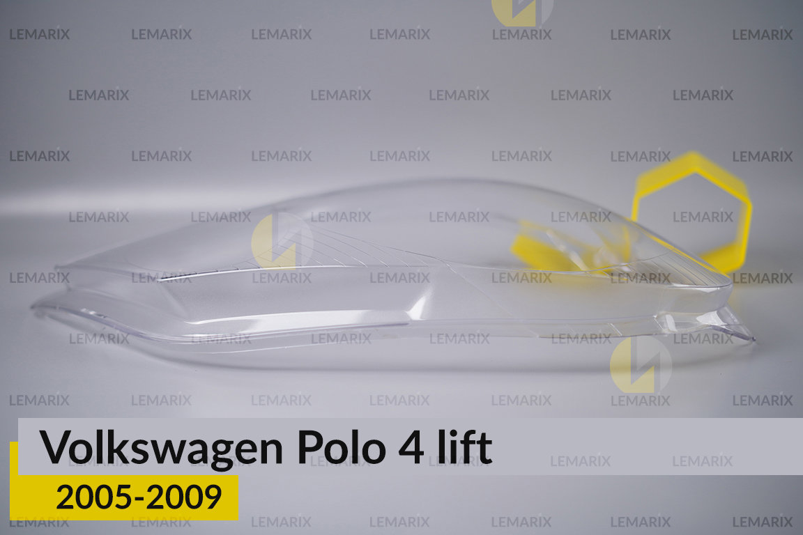 Скло фари VW Volkswagen Polo 4 (2005-2009) рест праве