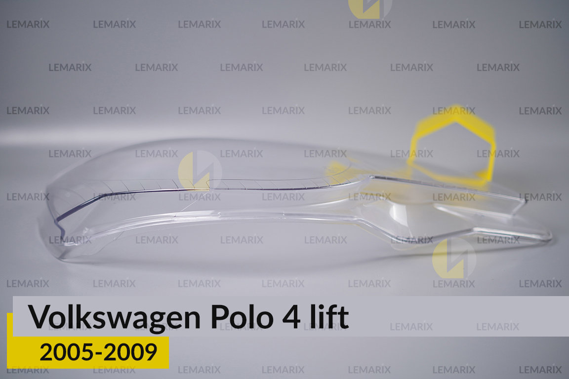 Скло фари VW Volkswagen Polo 4 (2005-2009) рест праве
