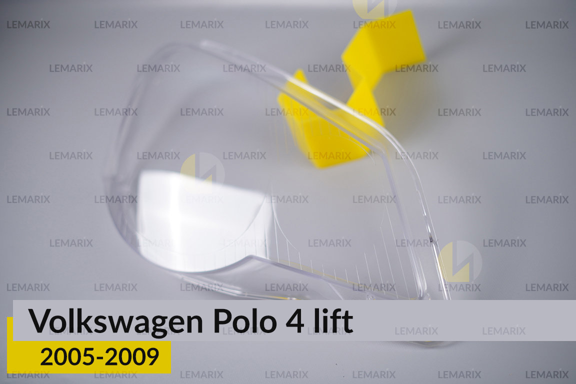 Скло фари VW Volkswagen Polo 4 (2005-2009) рест праве