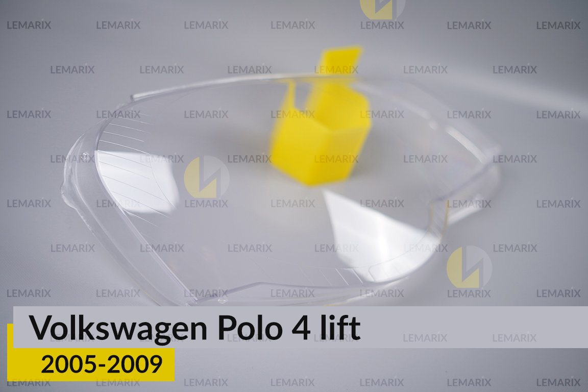 Скло фари VW Volkswagen Polo 4 (2005-2009) рест праве