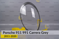 Скло фари Porsche 911 991 Carrera Grey (2011-2020) праве