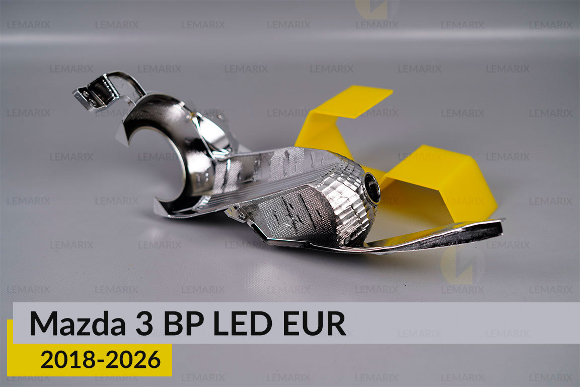 Хромована маска Mazda 3 BP LED EUR (2018-2026) ліва