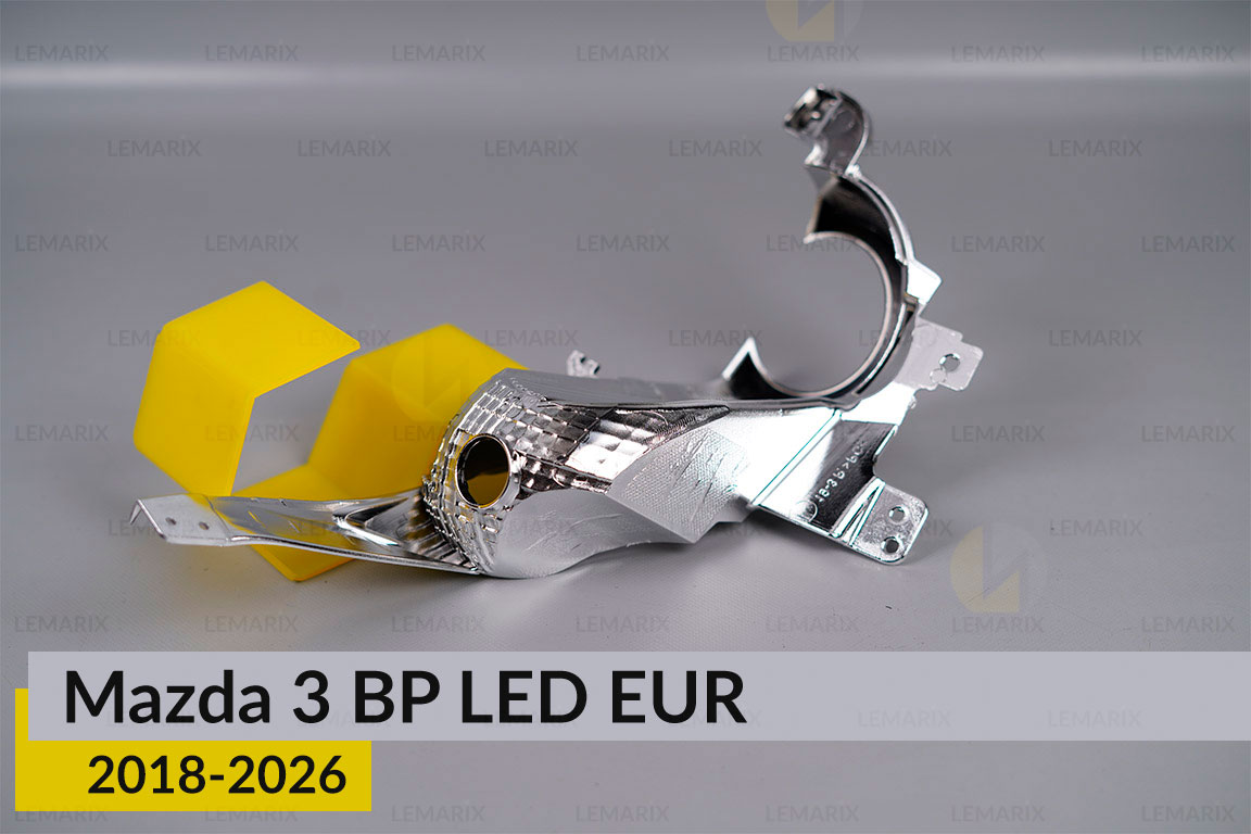 Хромована маска Mazda 3 BP LED EUR (2018-2026) ліва