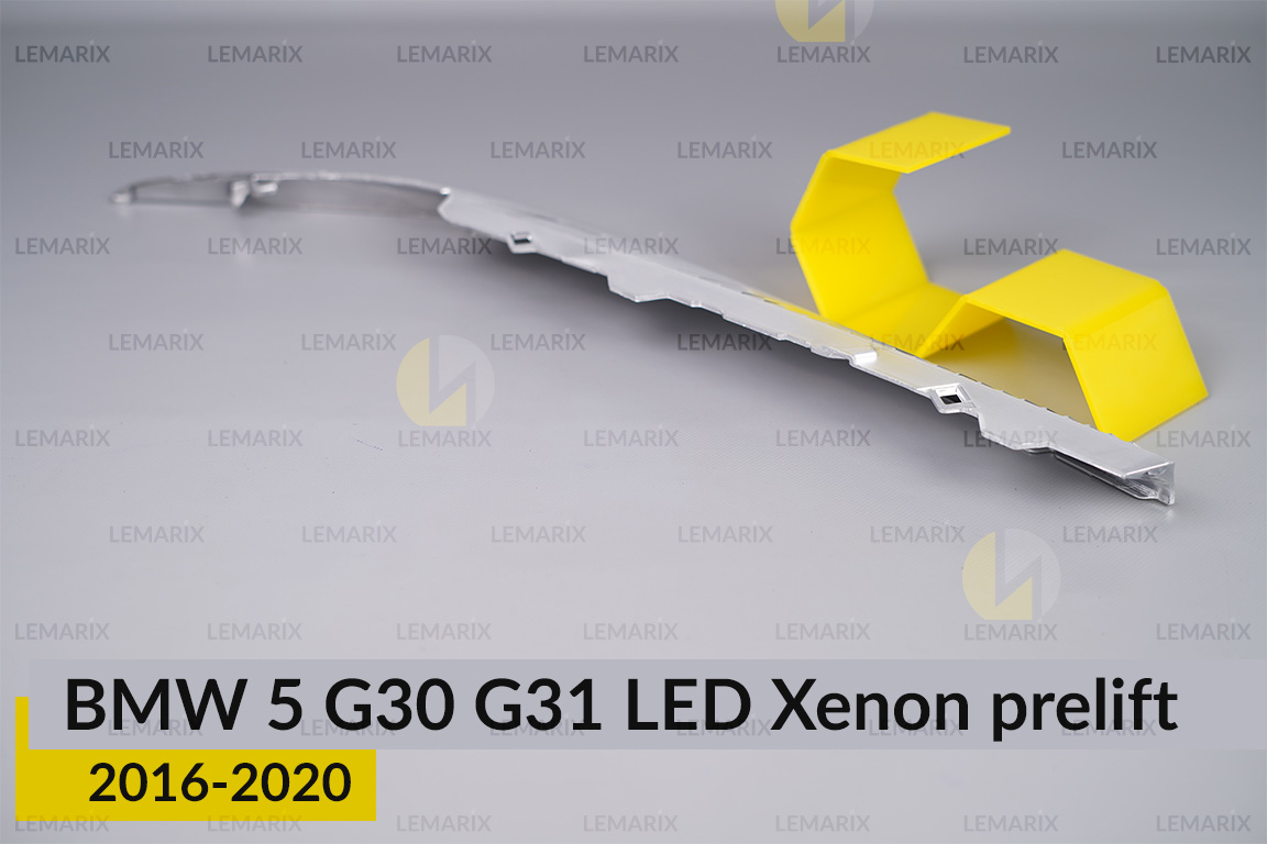 Хромована декоративна маска верхня BMW 5 G30 G31 LED Xenon (2016-2020) дорест ліва