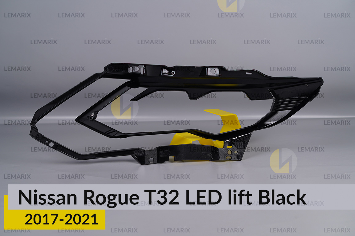 Декоративна маска зовнішня Nissan Rogue T32 LED Black (2017-2021) рест права