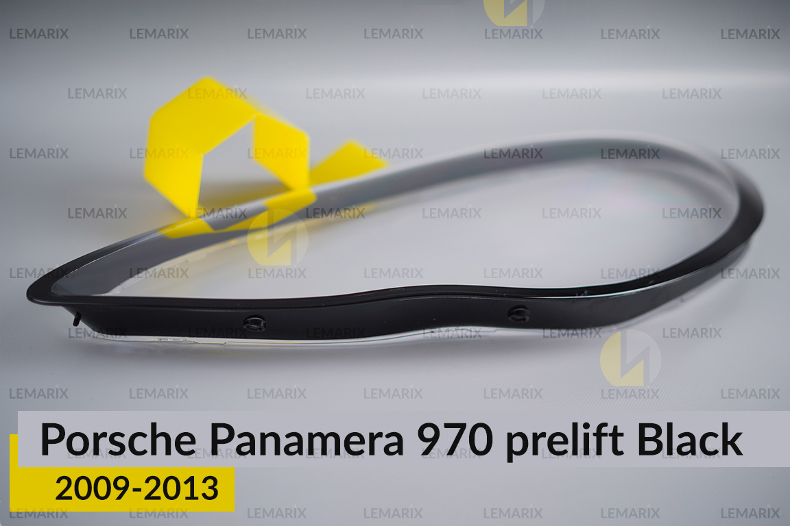 Скло фари Porsche Panamera 970 Black (2009-2013) дорест ліве
