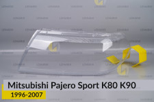 Скло фари Mitsubishi Pajero Sport K80 K90 (1996-2007) ліве