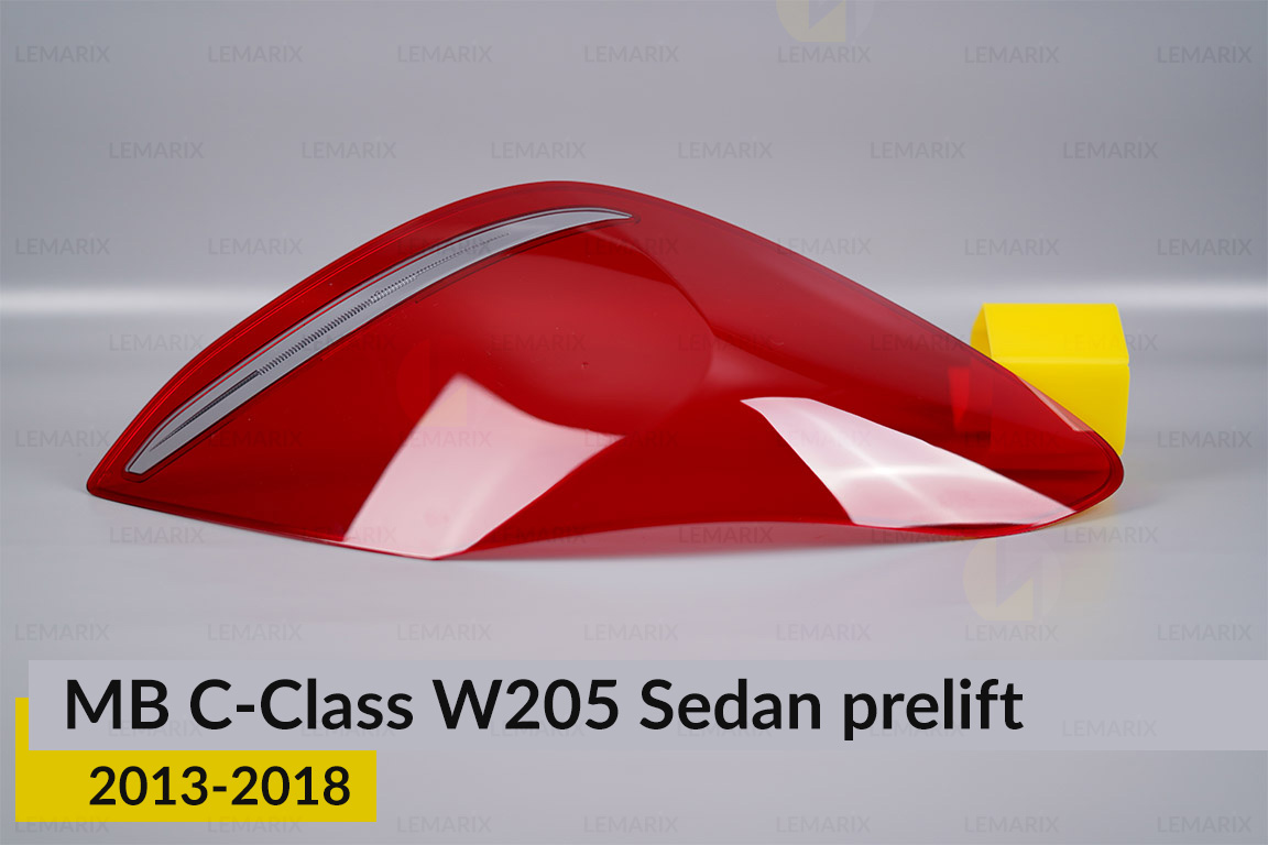 Скло заднього ліхтаря Mercedes-Benz C-Class W205 Sedan (2013-2018) дорест ліве