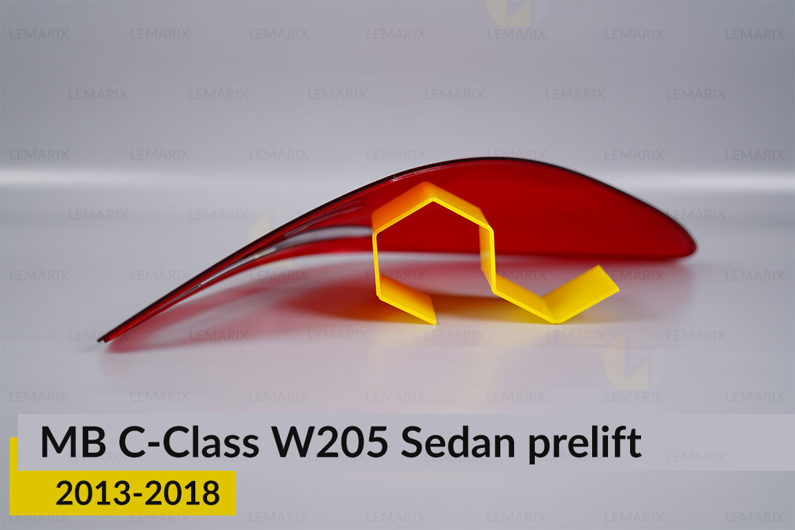 Скло заднього ліхтаря Mercedes-Benz C-Class W205 Sedan (2013-2018) дорест ліве