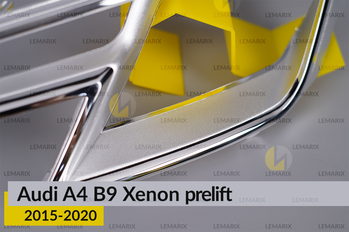 Хромована декоративна маска Audi A4 B9 Xenon (2015-2020) дорест ліва