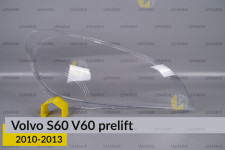 Скло фари Volvo S60 V60 (2010-2013) дорест праве
