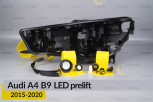 Сервісний комплект корпуса фар Audi A4 B9 LED (2015-2020) дорест лівий