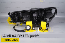 Сервісний комплект корпуса фар Audi A4 B9 LED (2015-2020) дорест лівий