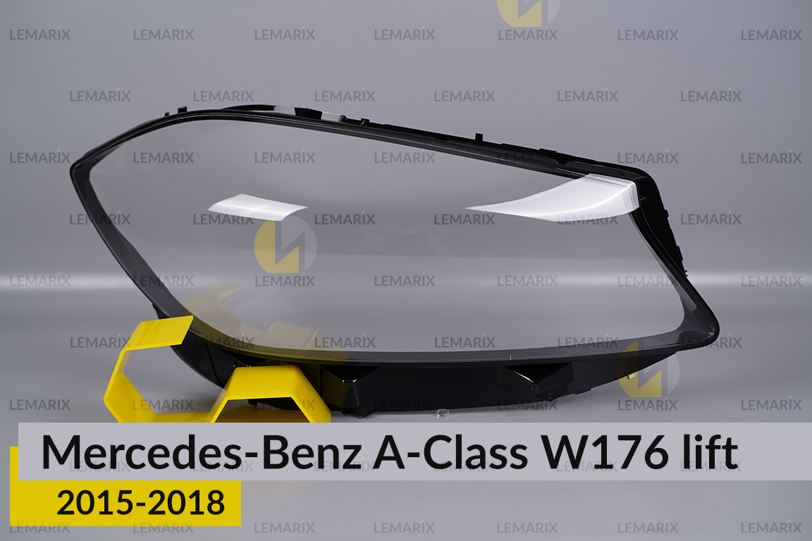 Скло фари Mercedes-Benz A-Class W176 (2015-2018) рест праве