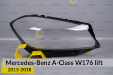 Скло фари Mercedes-Benz A-Class W176 (2015-2018) рест праве
