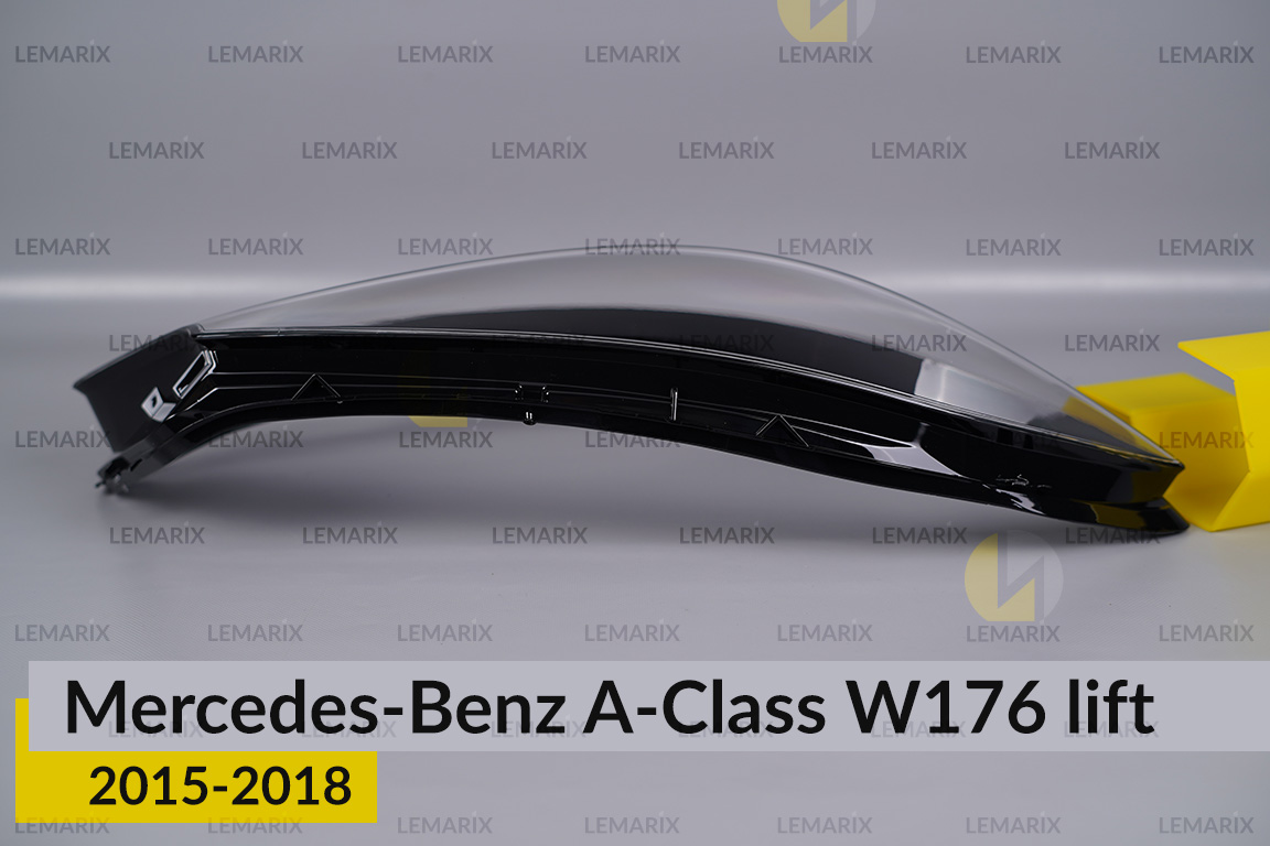 Скло фари Mercedes-Benz A-Class W176 (2015-2018) рест праве