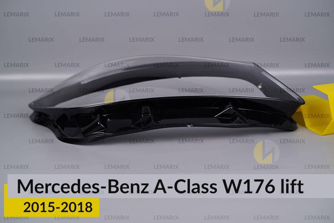 Скло фари Mercedes-Benz A-Class W176 (2015-2018) рест праве
