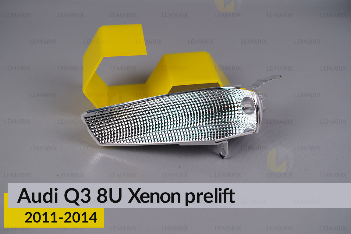 Хромована маска світлорозсіювача Audi Q3 8U Xenon (2011-2014) дорест ліва