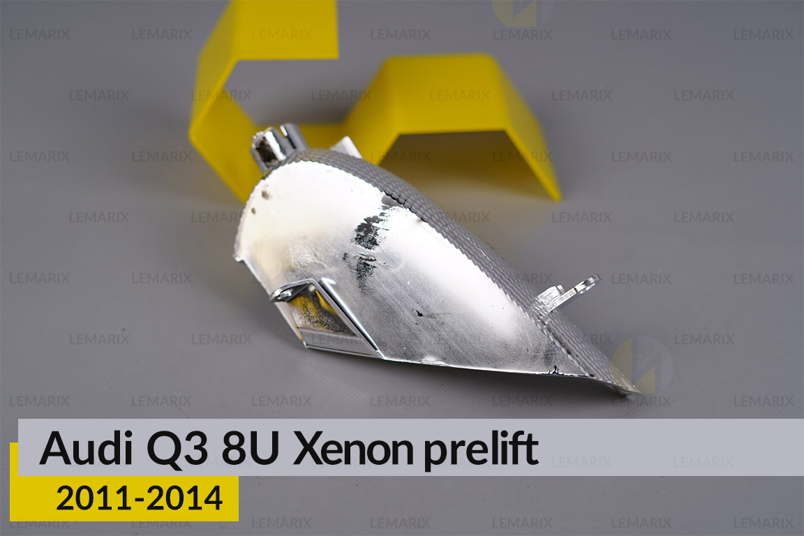 Хромована маска світлорозсіювача Audi Q3 8U Xenon (2011-2014) дорест ліва