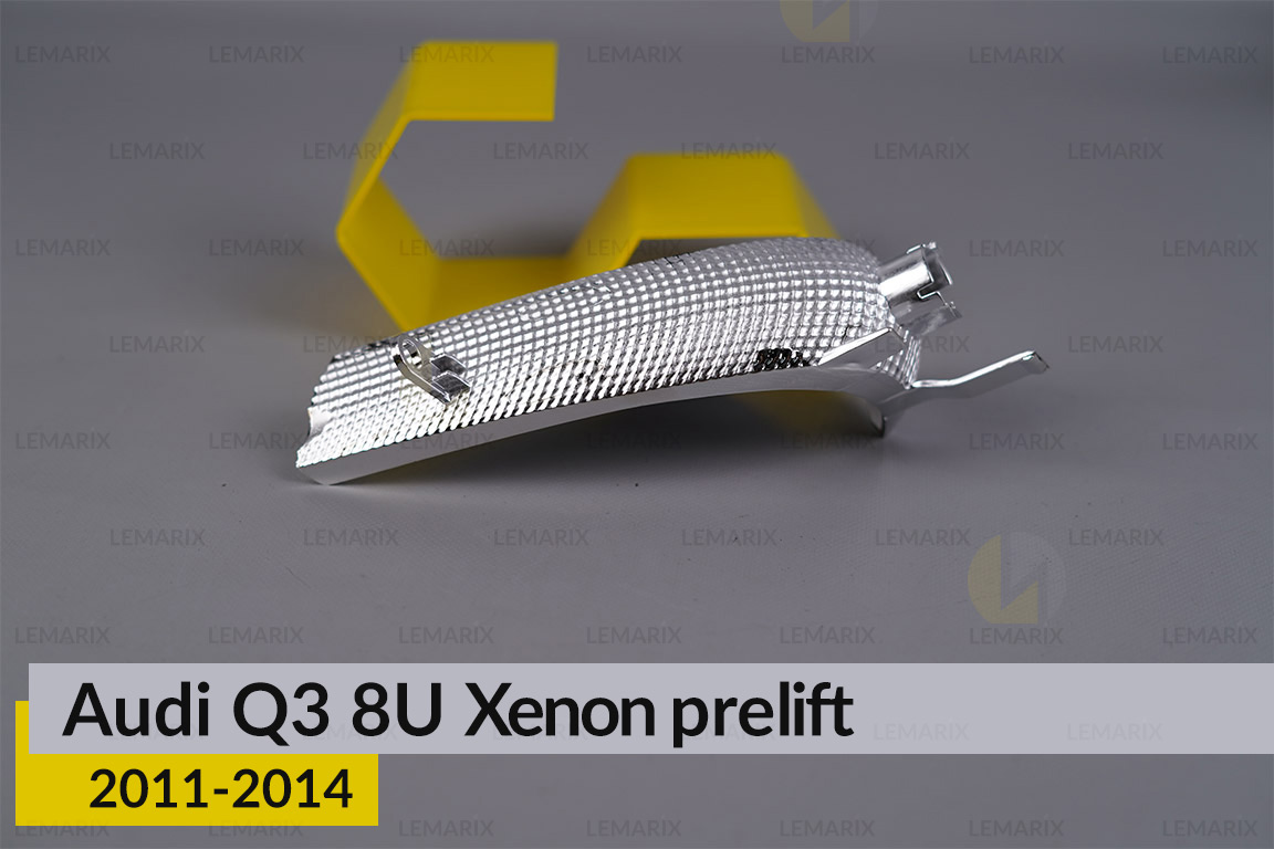 Хромована маска світлорозсіювача Audi Q3 8U Xenon (2011-2014) дорест ліва