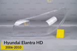 Скло фари Hyundai Elantra HD (2006-2010) ліве