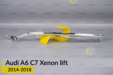Хромована декоративна маска під світловод Audi A6 C7 Xenon (2014-2018) рест права