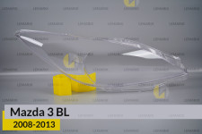 Скло фари Mazda 3 BL (2008-2013) праве