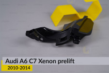 Декоративная маска под линзу Audi A6 C7 Xenon (2010-2014) дорест левая