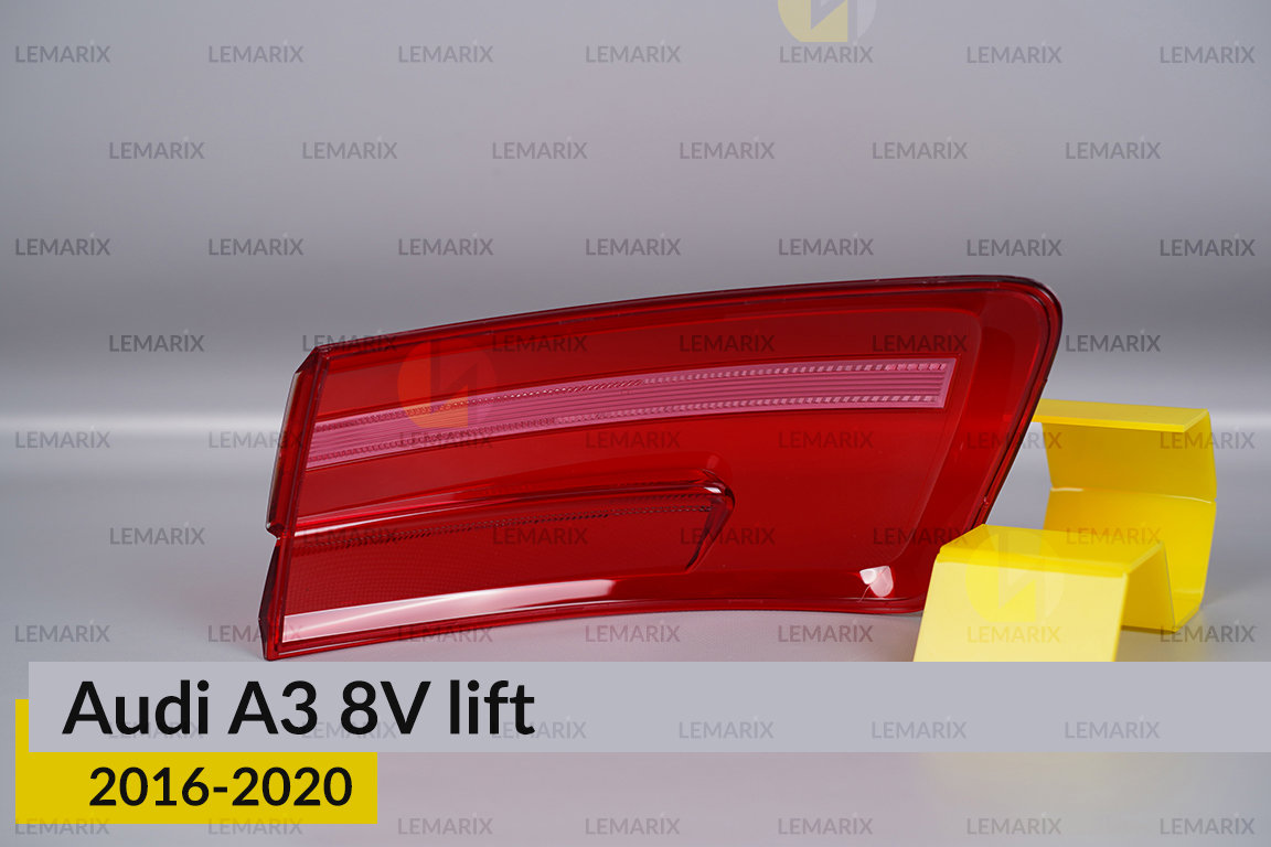 Скло заднього ліхтаря зовнішнє в крилі Audi A3 8V (2016-2020) рест ліве
