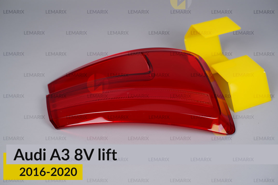 Скло заднього ліхтаря зовнішнє в крилі Audi A3 8V (2016-2020) рест ліве