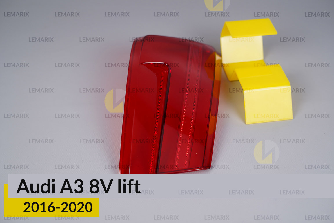 Скло заднього ліхтаря зовнішнє в крилі Audi A3 8V (2016-2020) рест ліве