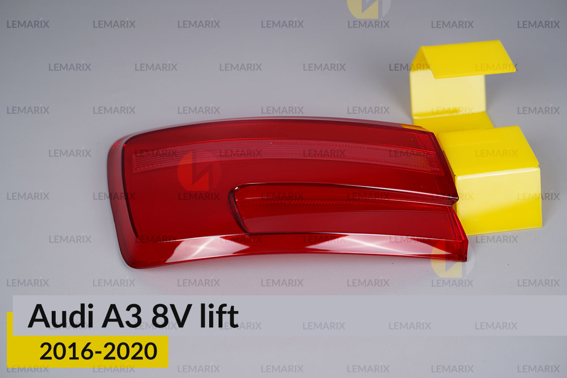 Скло заднього ліхтаря зовнішнє в крилі Audi A3 8V (2016-2020) рест ліве