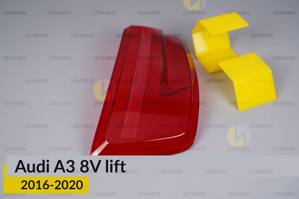 Скло заднього ліхтаря зовнішнє в крилі Audi A3 8V (2016-2020) рест ліве