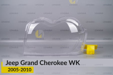 Скло фари Jeep Grand Cherokee WK (2005-2007) дорест ліве