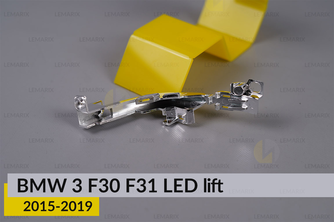 Хромована маска під світловод боковий BMW 3 F30 F31 LED (2015-2019) рест ліва