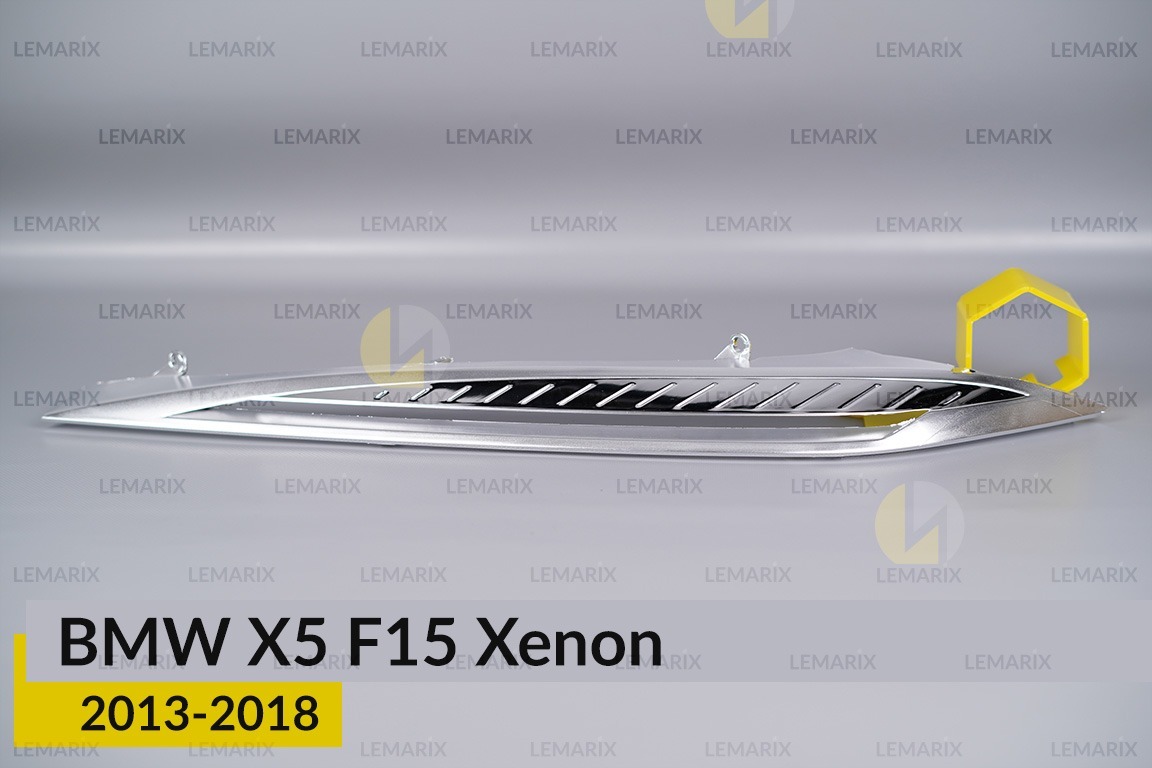 Хромована декоративна маска верхня BMW X5 F15 Xenon (2013-2018) ліва
