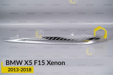 Хромована декоративна маска верхня BMW X5 F15 Xenon (2013-2018) ліва