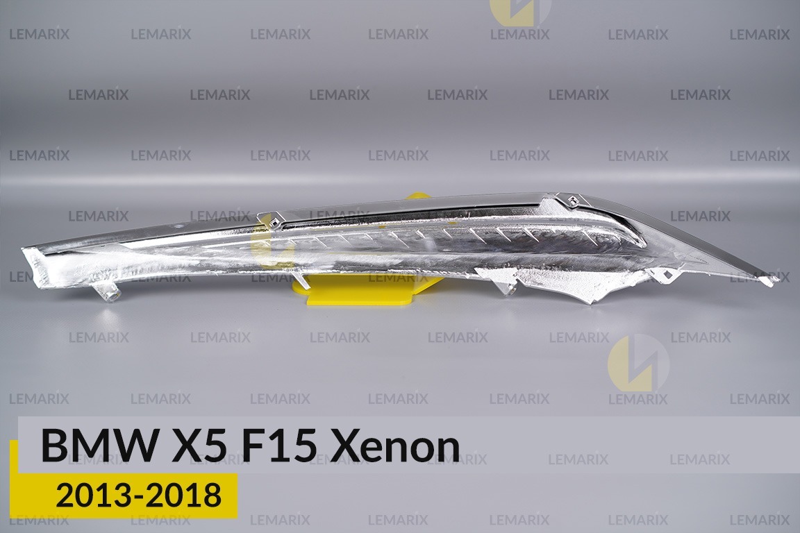Хромована декоративна маска верхня BMW X5 F15 Xenon (2013-2018) ліва