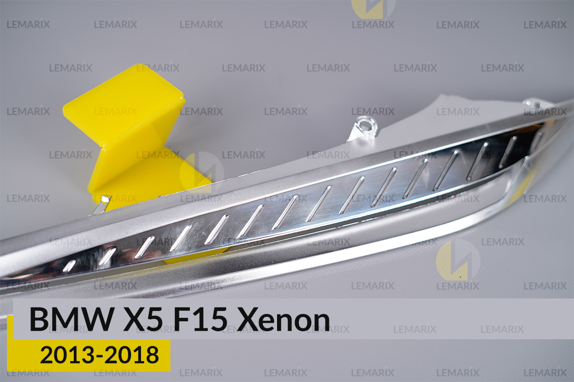 Хромована декоративна маска верхня BMW X5 F15 Xenon (2013-2018) ліва