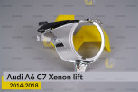 Хромована маска лінзи Audi A6 C7 Xenon (2014-2018) рест права