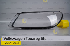 Скло фари VW Volkswagen Touareg (2014-2018) рест ліве