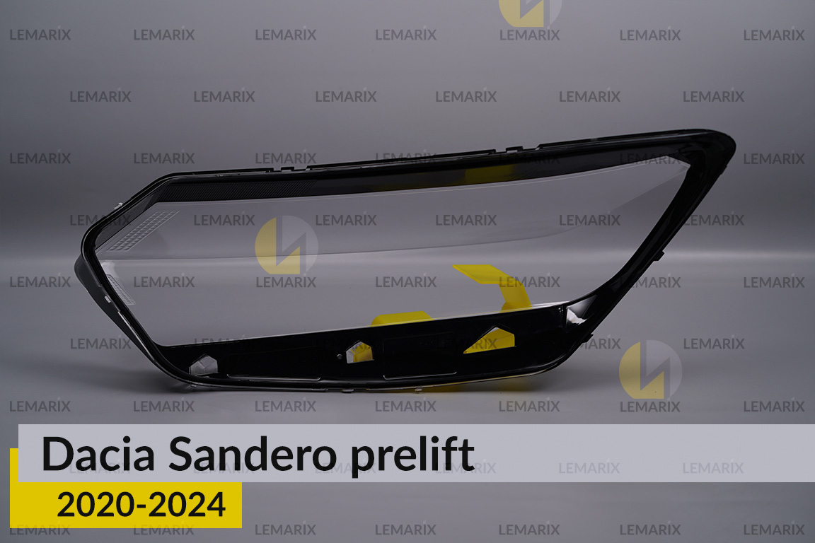 Скло фари Dacia Sandero (2020-2025) дорест/1 рест праве